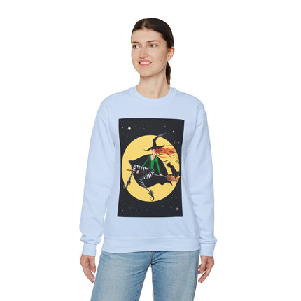 A Witch’s Moonlit Flight Unisex Heavy Blend™ Crewneck Sweatshirt
