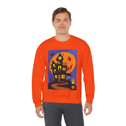 Halloween Night at the Haunted House Unisex Heavy Blend™ Crewneck Sweatshirt