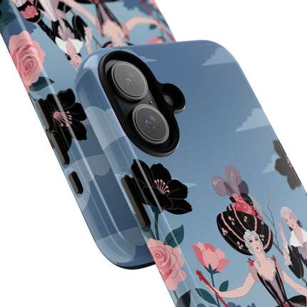 🌹🎭 The Rose Masquerade Promenade Phone Case – Art Deco Floral Elegance