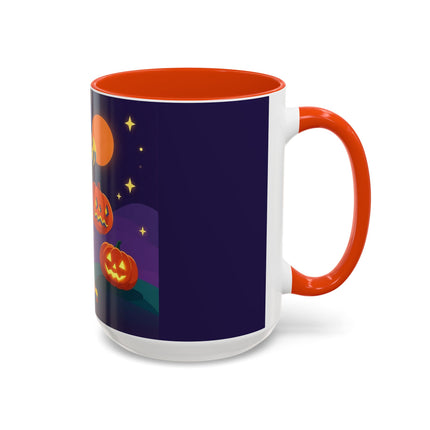 🎃🕯️ Moonlit Pumpkin Masquerade Colorful Mug – Whimsical Halloween Charm