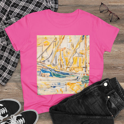 Saint-Tropez by Paul Signac Women's Midweight Cotton Tee