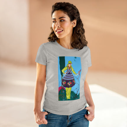 Exquisite Elegance by Umberto Brunelleschi Women's Midweight Cotton Tee