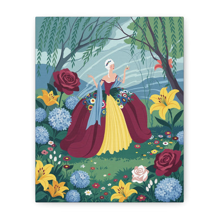 🌹🌿 The Willow Garden Promenade Placemat – Art Deco Floral Elegance