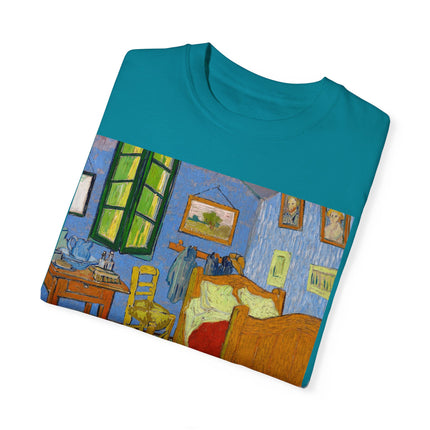 The Bedroom by Vincent van Gogh Unisex Garment-Dyed T-shirt