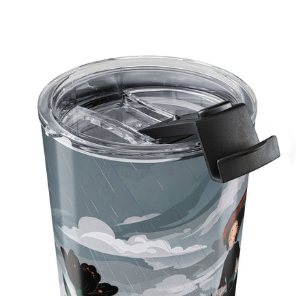 🌧️🌺 The Stormy Flower Walk Tumbler, 20oz – Art Deco Floral Fashion