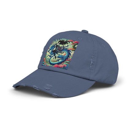 Mystic Guardian of the Sky Unisex Distressed Cap