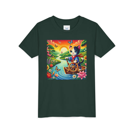 Sailor Kitten’s River Adventure Youth Short Sleeve Tee
