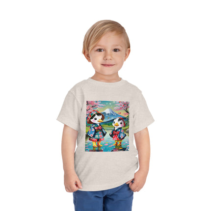 Rainy Day Ducks Toddler Short Sleeve Tee