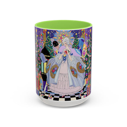 🎄✨ The Lady Of The Christmas Ornament Colorful Mug – Art Deco Holiday Fantasy