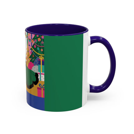 🎄🎁 The Emerald Christmas Belle Colorful Mug – Colorful Holiday Fashion Fantasy
