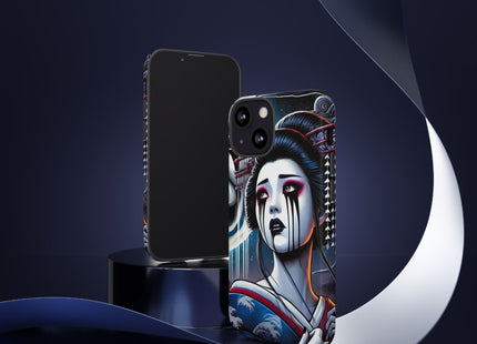 Geisha’s Black Ink Tears Phone Cases