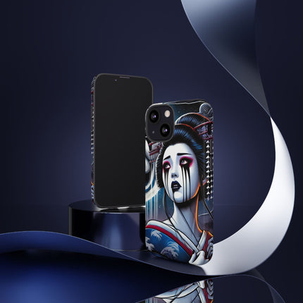 Geisha’s Black Ink Tears Phone Cases