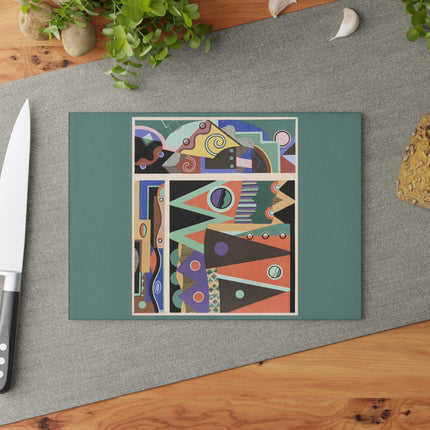 Collection decors et couleurs Pl.03 by Georges Valmiers Glass Cutting Board