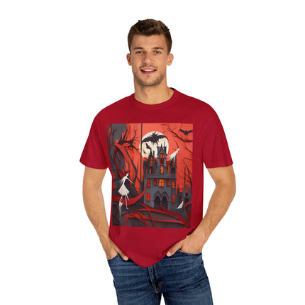 Halloween Night Scene Unisex Garment-Dyed T-shirt