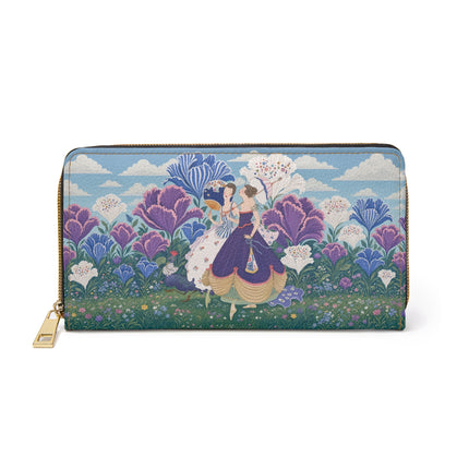 🌸🦋 The Enchanted Floral Garden Promenade Wallet – Art Deco Botanical Romance