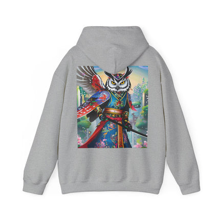 Cyberpunk Samurai Owl – Heavy Blend™ Hooded Sweatshirt