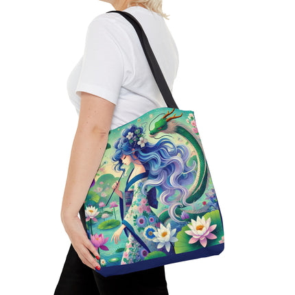 Fairy of the Koi Pond Tote Bag – Mystical Harmony & Pond Enchantment