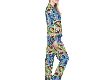Floral Pattern by Emile-Alain Séguy Women's Satin Pajamas (AOP)