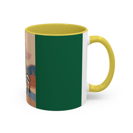 Zebra Rider Colorful Mugs – Safari Chic & Art Deco Adventure