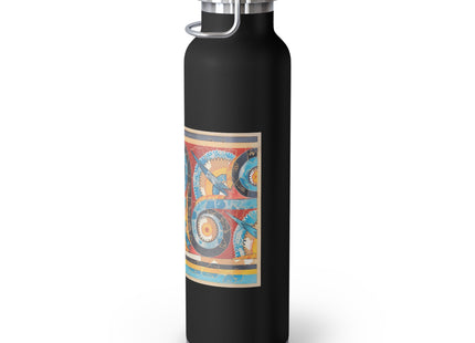 Reproduction of S-Spiral Frieze by Emile Gilliéron Copper Vacuum Insulated Bottle, 22oz