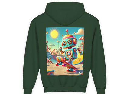 Skate Park Robot Youth Heavy Blend Hooded Sweatshirt