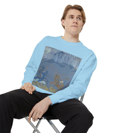 The Duel by Nicholas Roerich Unisex Garment-Dyed Sweatshirt