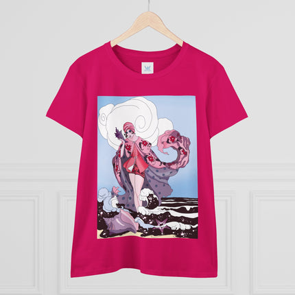 Goddess of the Swirling Sea Midweight Cotton Tee