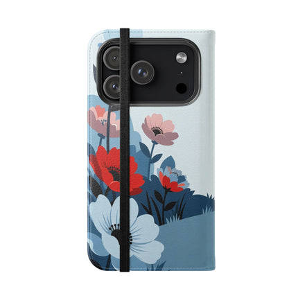 🌺🐕 The Lady Of The Flower Walk Flip Case – Art Deco Garden Stroll