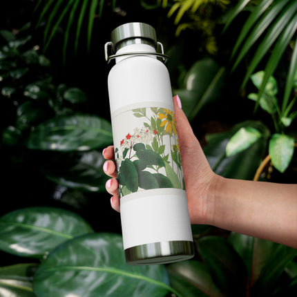 Clerodendrum & Rudbeckia by Tanigami Kônan Copper Vacuum Insulated Bottle, 22oz