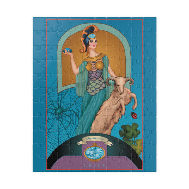 March & Aquamarine (Gem Series) by Sofia Chiostri Puzzle (110, 252, 500-piece)