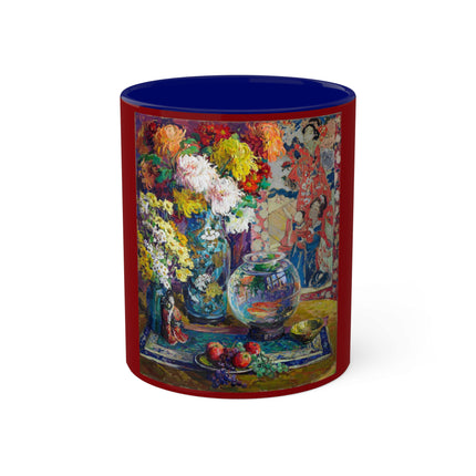Fish, Fruits, and Flowers by Kathryn E. Cherry Colorful Mugs, 11oz