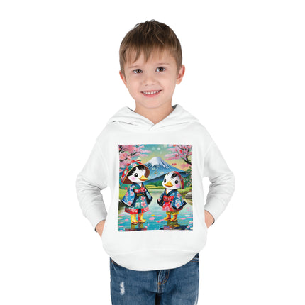 Rainy Day Ducks Toddler Pullover Fleece Hoodie