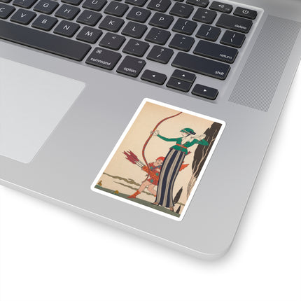 L'Arc Rouge by George Barbier Kiss-Cut Stickers (4 Sizes)