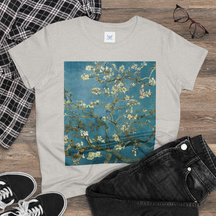 Almond Blossom by Vincent van Gogh Women's Midweight Cotton Tee