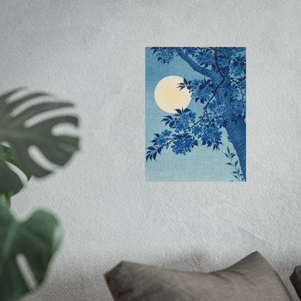 Blossoming Cherry on a Moonlit Night by Ohara Koson Fine Art Posters