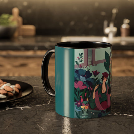 The Ladies Of The Secret Masquerade Colorful Mugs – Art Deco Floral Mystery