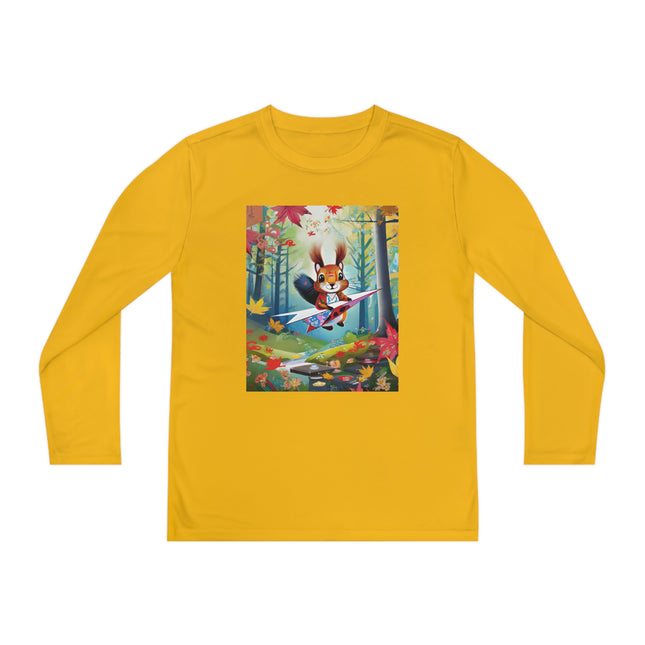 Acorn Aviator Youth Long Sleeve Competitor Tee – Woodland Flight & Whimsical Adventure