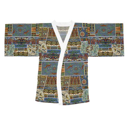 Chinois et Japonais by Auguste Racinet Long Sleeve Kimono Robe (AOP)