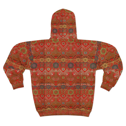 Japanese Fan Pattern by G.A. Audsley Zip Hoodie (AOP)