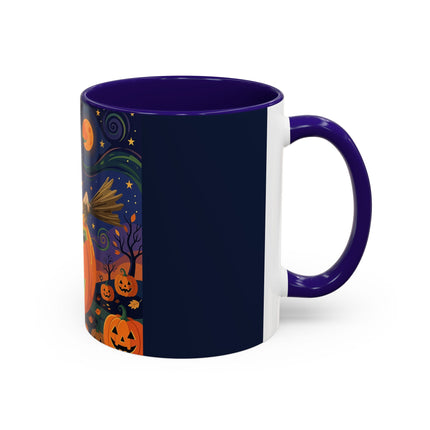🧙‍♀️🎃 The Witch Of Pumpkin Moon Hollow Colorful Mug – Whimsical Halloween Magic