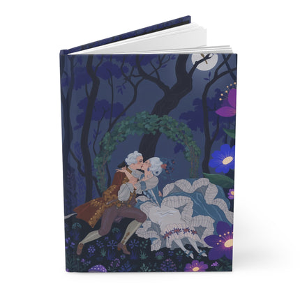 🌙💜 The Midnight Garden Lovers Hardcover Journal – Art Deco Romance
