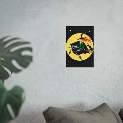 A Witch’s Moonlit Flight Fine Art Posters