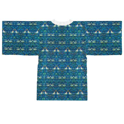 Birds by William Morris Long Sleeve Kimono Robe (AOP)