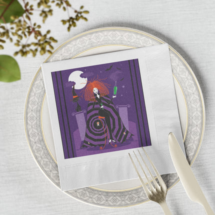 Mystic Elegance White Coined Napkins