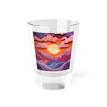 Dramatic Sunset Sky Shot Glass, 1.5oz