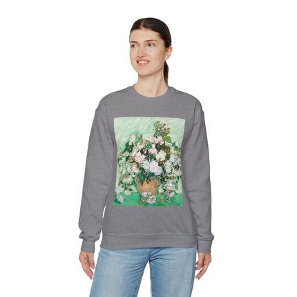 Roses by Vincent Van Gogh Heavy Blend™ Crewneck Sweatshirt