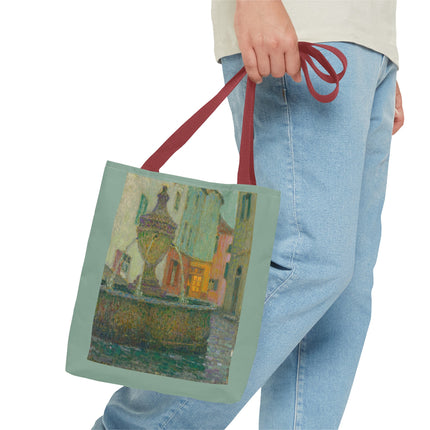 La Fontaine, Saint-Paul De Vence by Henri Le Sidaner Tote Bag (AOP)