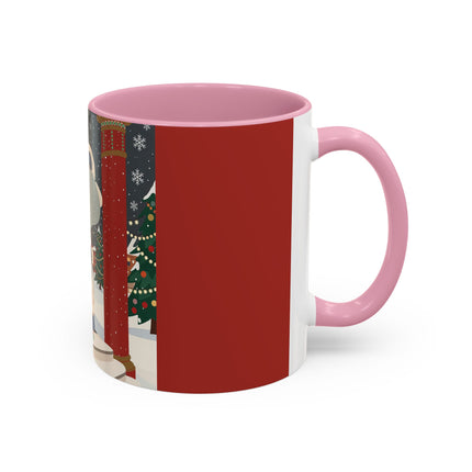 ❄️✨ The Winter Couture Promenade Colorful Mug – Art Deco Holiday Elegance