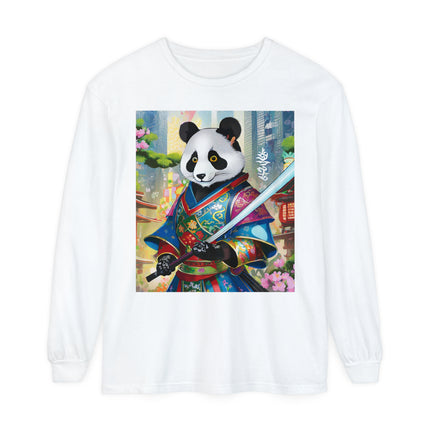 Cyberpunk Samurai Panda Long Sleeve T-Shirt