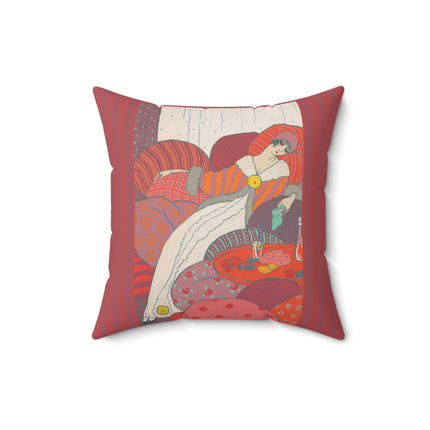 Les Coussins by Georges Lepape Spun Polyester Square Pillow